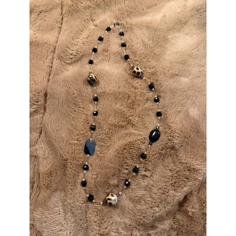Vintage Statement Necklace - Dalmatian Jasper stone beads!